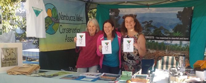 NVCA volunteers running our forest stall at Valla Markets